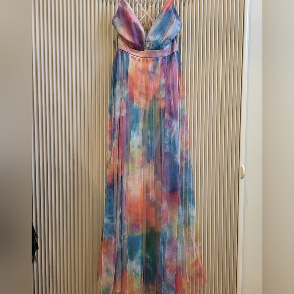 MANIJU Rainbow Tie Dye Tulle Dress - Picture 4 of 6